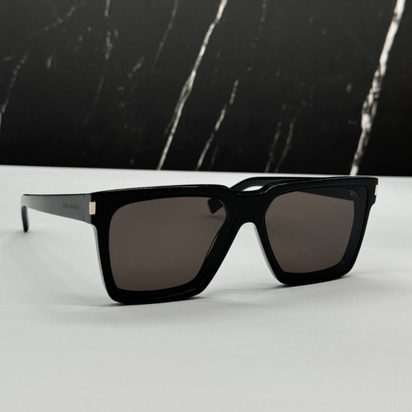 NEW SL610 001 SAINT LAURENT BLACK SQUARE SL 610 001 UNISEX SUNGLASSES - Picture 4 of 9